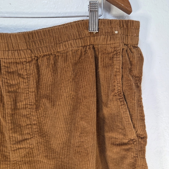 Madewell Men's XL Brown Corduroy Pull-On Shorts Elastic Waist Casual - Picture 5 of 16